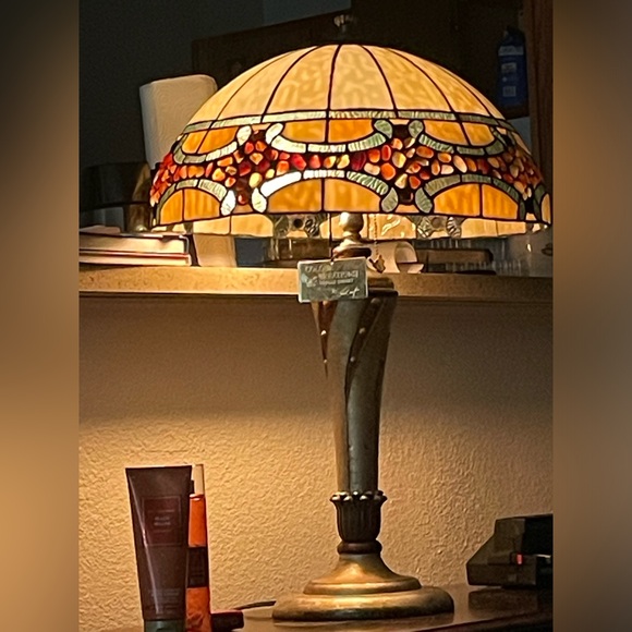 Handcrafted Tiffany Style Lamp By Tania Bricel. - Picture 1 of 5